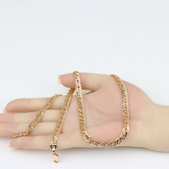 "Bold Rose Gold Necklace in Chunky Link Design, XPNL0338 - Picture 5 of 12